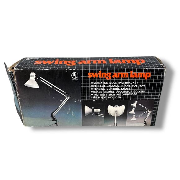 Vintage Swing Arm Desk Lamp DL4 Versatile Mounting Bracket Brown Adjustable New - Picture 1 of 7